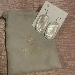 White Kendra Scott earrings new